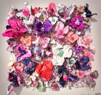 Stefan Gross - Flower Bonanza - Pink on White