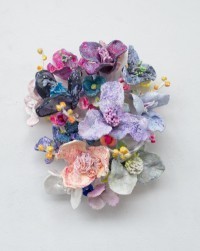 Stefan Gross - Flower Bonanza - Lilac, Blue on White