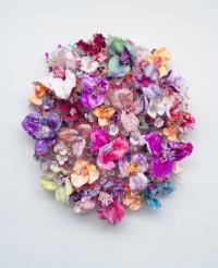 Stefan Gross - Flower Bonanza - 'Mirror' Pink on White