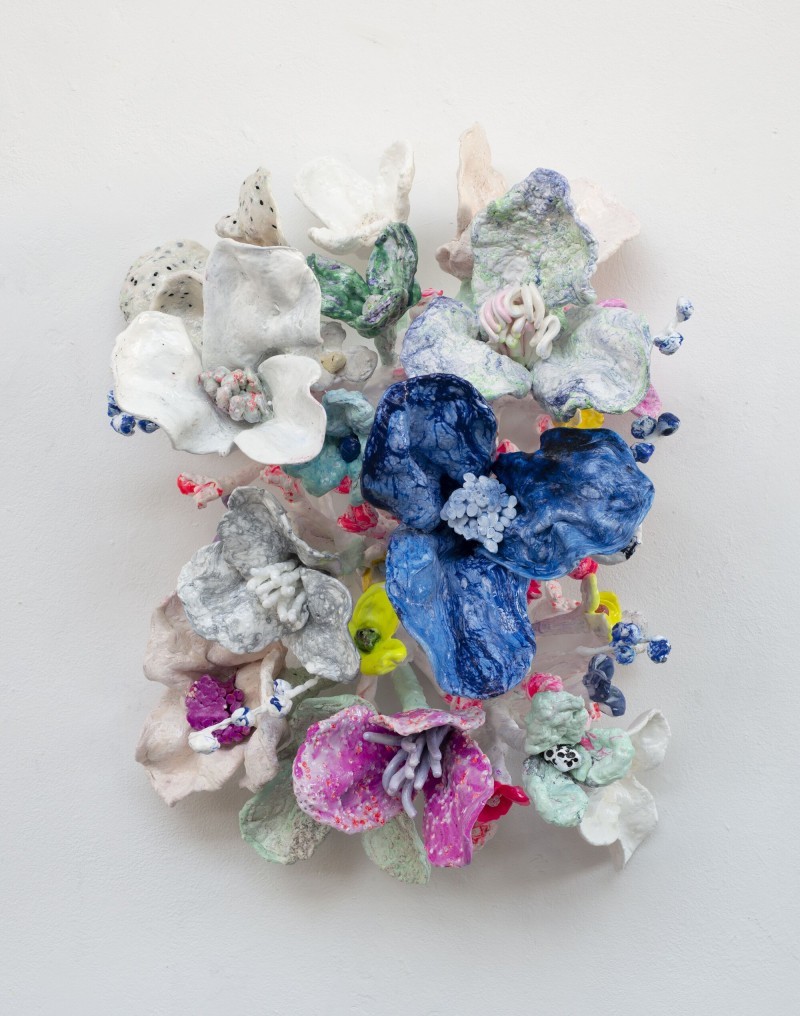Stefan Gross - Flower Bonanza - Blue, White, Pink